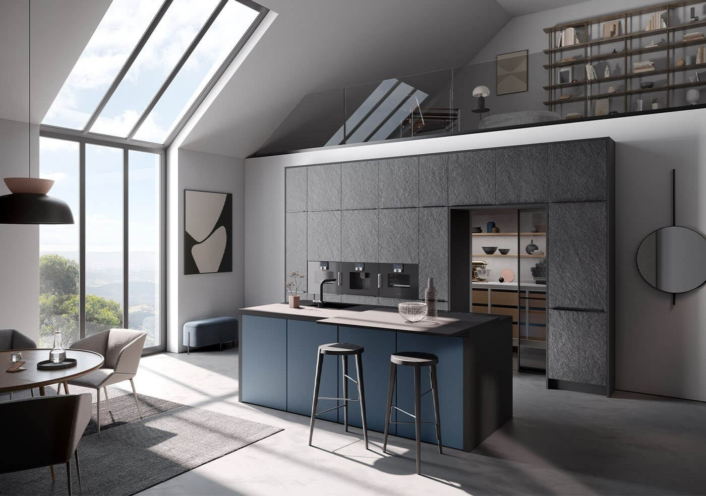 Elegantes Küchendesign in moderner Architektur